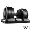 Adjustable Dumbbell Set Fitness Dumbbell 1 Piece Standard Adjustable Dumbbell with Handle and Weight Plate for Home Gym System- Building Muscle (Black, 5-45 Lbs.)