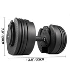 Adjustable Dumbbell Set Fitness Dumbbell 1 Piece Standard Adjustable Dumbbell with Handle and Weight Plate for Home Gym System- Building Muscle (Black, 5-45 Lbs.)