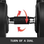Adjustable Dumbbell Set Fitness Dumbbell 1 Piece Standard Adjustable Dumbbell with Handle and Weight Plate for Home Gym System- Building Muscle (Black, 5-45 Lbs.)