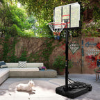 Basketball Stand with Lights Adults Kids Basketball System Height Adjustable PE Base Sports Equipment for Outdoor