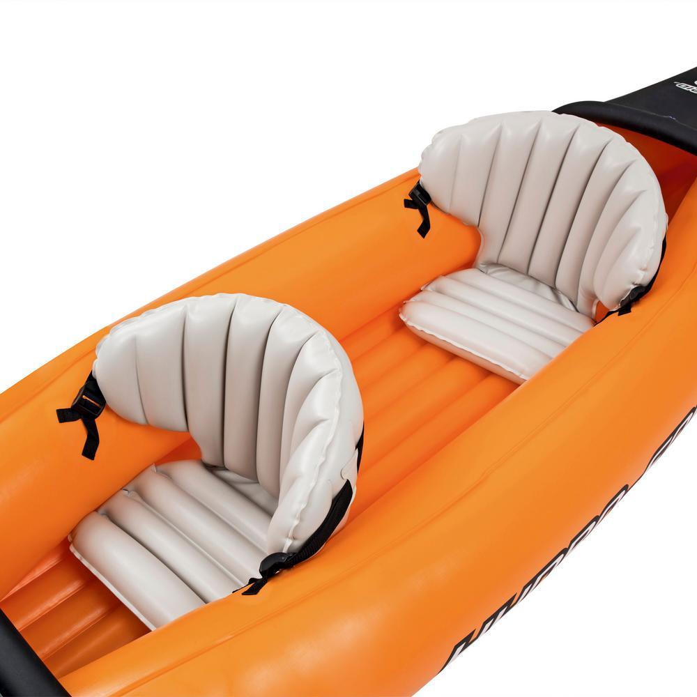 126 in. x 35 in. Lite-Rapid X2 Inflatable Kayak Float with Oars 65077E