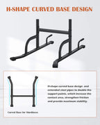 MaxKare 4 Level Adjustable Power Tower Workout Dip Stand Pull Up Bar Station-Strength Training Fitness Exercise Equipment for Home Gym 380 lbs Load Capacity