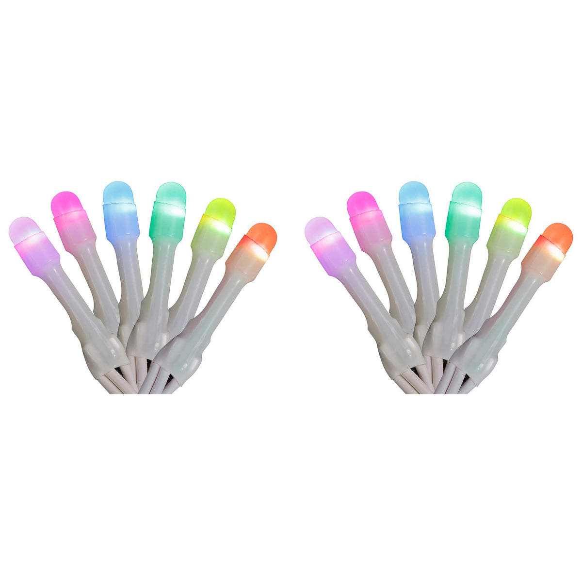 Home Heritage Luminations Christmas Holiday Party Lights, Twinkly App Control, 7' String of Icicle Style, 50 RGB LEDs (2 Pack)