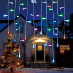 Home Heritage Luminations Christmas Holiday Party Lights, Twinkly App Control, 7' String of Icicle Style, 50 RGB LEDs (2 Pack)