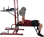 Stamina Full Body Power Tower with Upholstered Bench and Weight Bar Holder