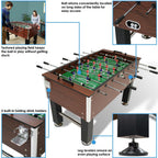 55 in.  Wood Foosball Game Table with Folding Drink Holders