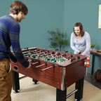 55 in.  Wood Foosball Game Table with Folding Drink Holders