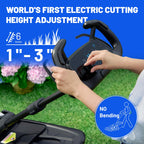 Electric Lawn Mower, Self-propelled Lawn Mower Cordless 40V(2x20V) 18.5" Brushless Mower with Electric Cutting Height Adjustment, Higher Rotation Speed, 2 x 4.0Ah Battery and Rapid CharIncluded
