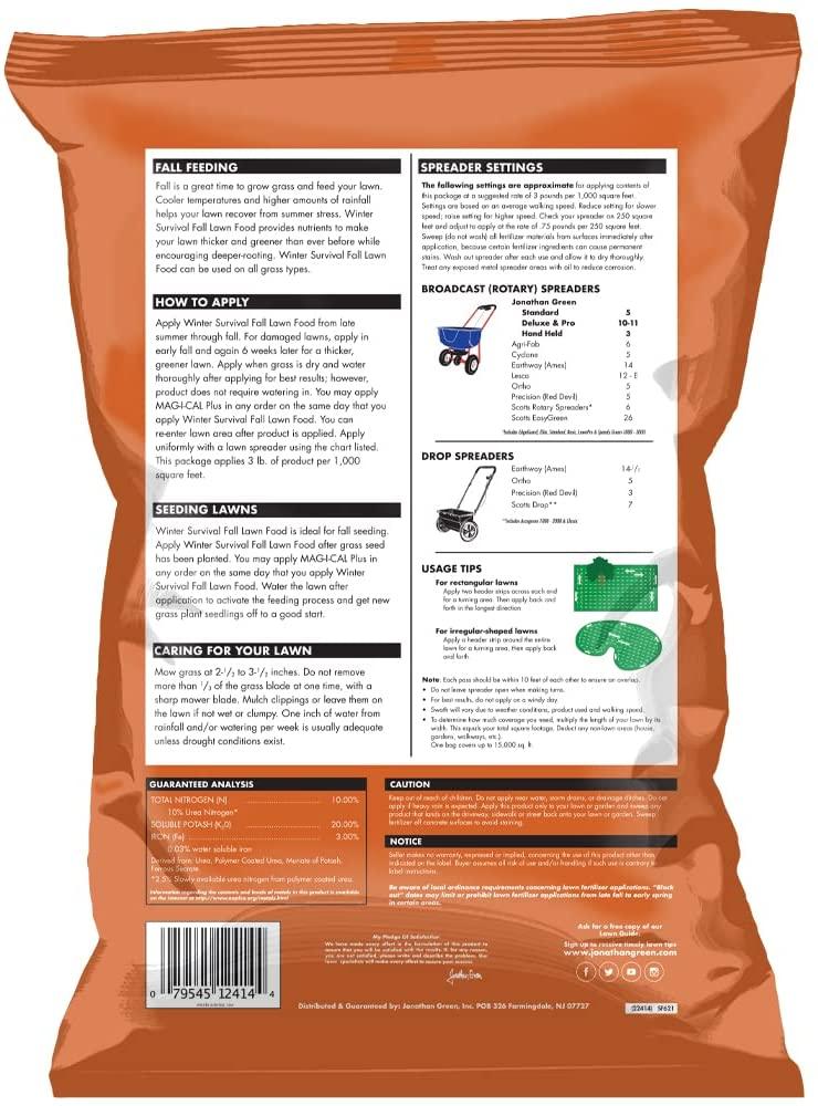 jonathan green &amp; sons inc (12414) winter survival fall fertilizer, 45 pound