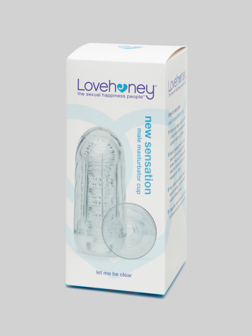 Lovehoney Sensation Clear Textured Male Masturbator , Clear