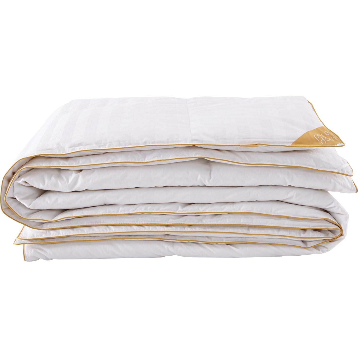Puredown All Season 500 Thread Count 600 Fill Power 75% White Goose Down Baffle Box Comforter, Full/Queen, Solid White Pattern