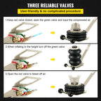 Triple Air Bag Jack Pneumatic Jack 6600lbs  Lift 3T Heavy Duty White