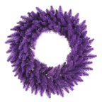 Vickerman 30" Purple Fir Artificial Christmas Wreath, Purple Dura-Lit LED lights. - Faux Fir Christmas Wreath - Indoor Seasonal Home Decor