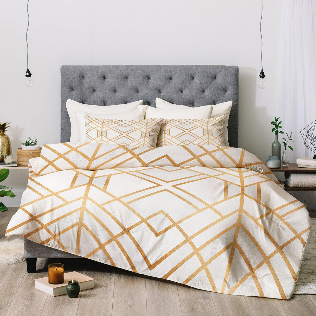 Elisabeth Fredriksson Golden Geo Comforter by Deny s