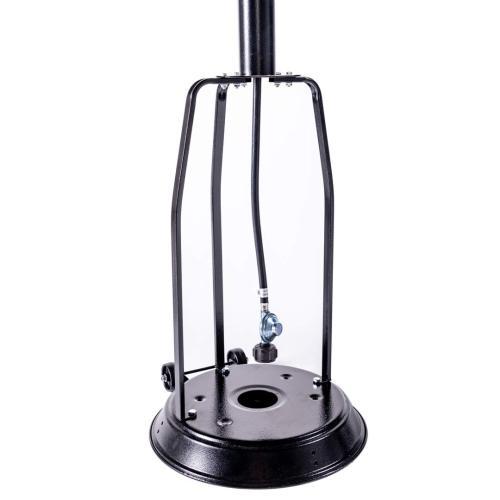 1Pc Outdoor Patio Propane Heater With Portable Wheels 88 Inch Standing Gas Outside Heater Stainless Steel Burner Commercial &amp; Residential Hammered Black For Party Steel Black