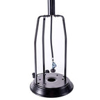 1Pc Outdoor Patio Propane Heater With Portable Wheels 88 Inch Standing Gas Outside Heater Stainless Steel Burner Commercial &amp; Residential Hammered Black For Party Steel Black