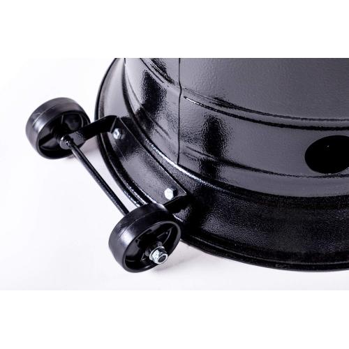1Pc Outdoor Patio Propane Heater With Portable Wheels 88 Inch Standing Gas Outside Heater Stainless Steel Burner Commercial &amp; Residential Hammered Black For Party Restaurant Yard Steel Black