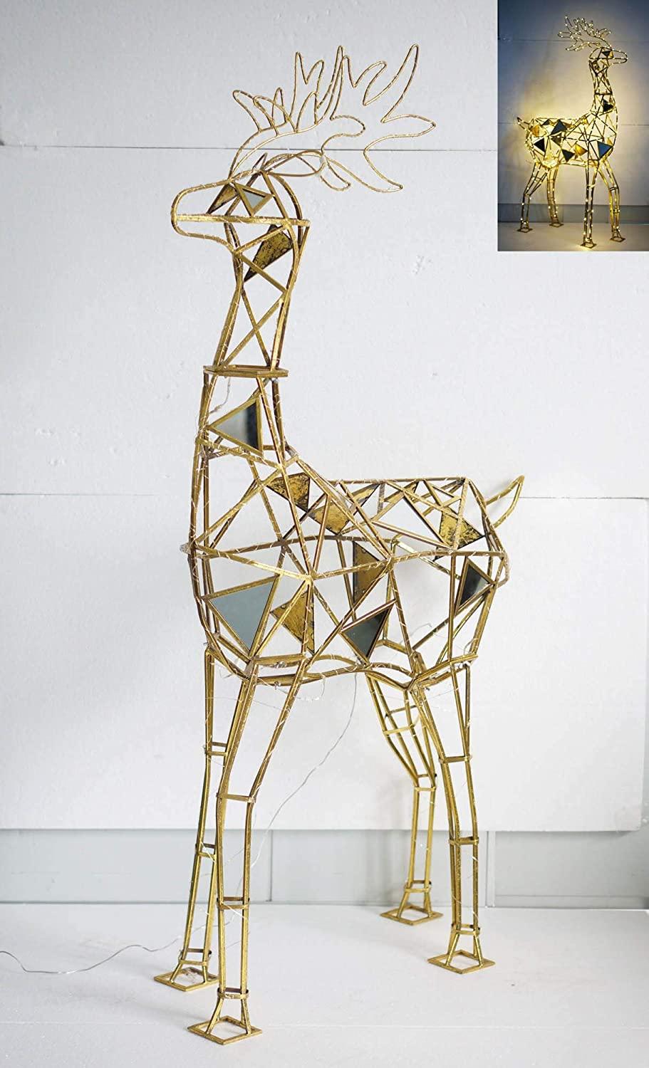 TX USA Corporation Christmas Decorative Led Lighted Metal Reindeer
