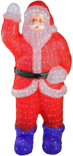 Northlight 3.75' Red and Blue Lighted Commercial Grade Santa Claus Outdoor Christmas Decor