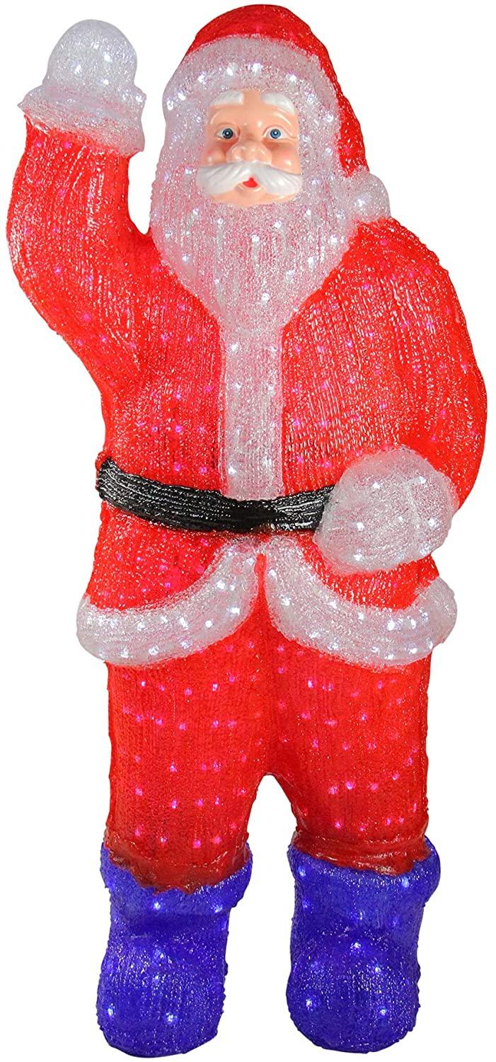 Northlight 3.75' Red and Blue Lighted Commercial Grade Santa Claus Outdoor Christmas Decor