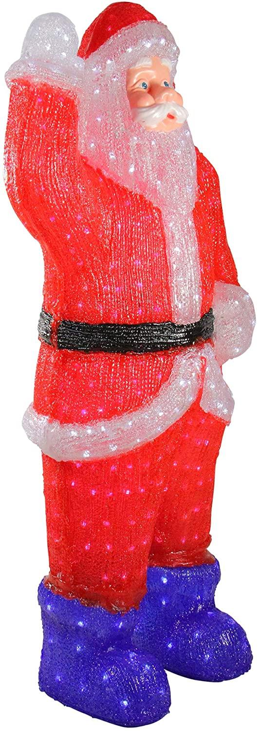 Northlight 3.75' Red and Blue Lighted Commercial Grade Santa Claus Outdoor Christmas Decor
