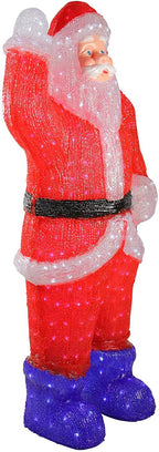 Northlight 3.75' Red and Blue Lighted Commercial Grade Santa Claus Outdoor Christmas Decor