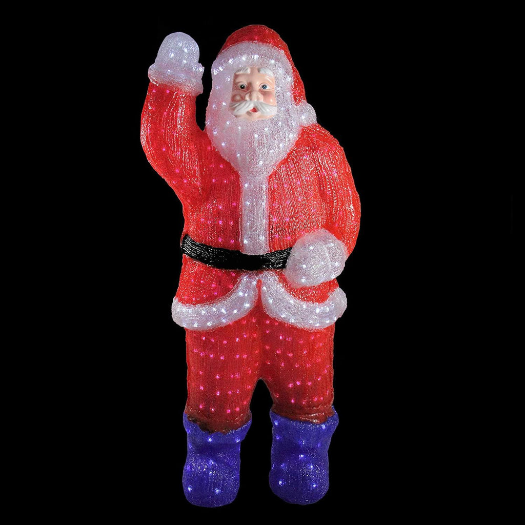 Northlight 3.75' Red and Blue Lighted Commercial Grade Santa Claus Outdoor Christmas Decor