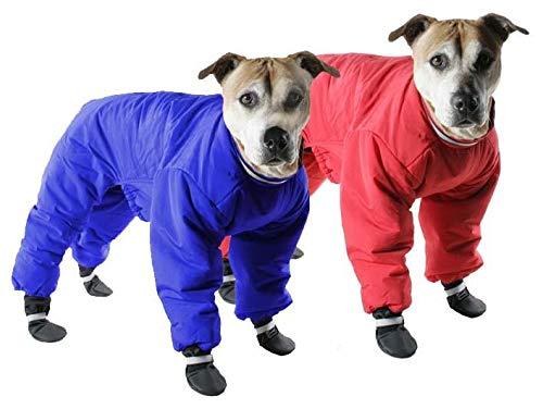 Muttluks-Four Legged Nylon Reversible Dog Snowsuit - Red Blue, 28