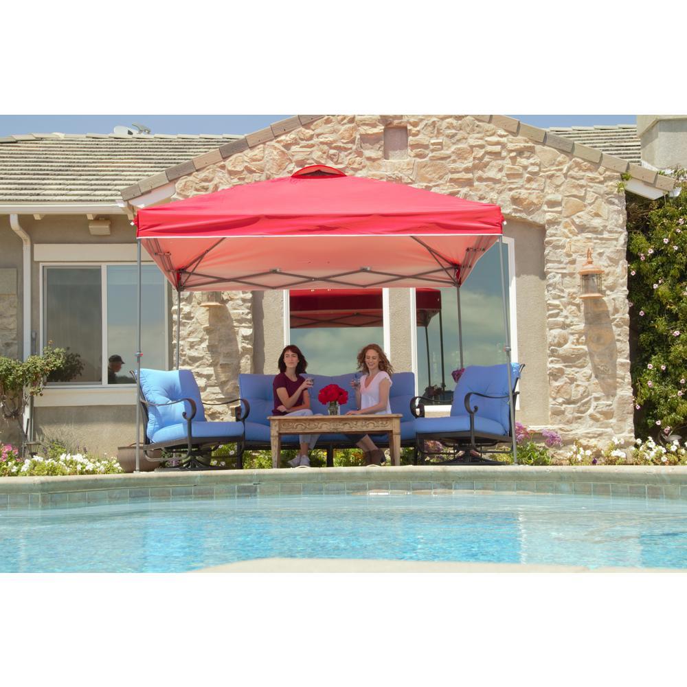10 ft. x 10 ft. Red Instant Canopy Pop Up Tent