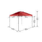10 ft. x 10 ft. Red Instant Canopy Pop Up Tent