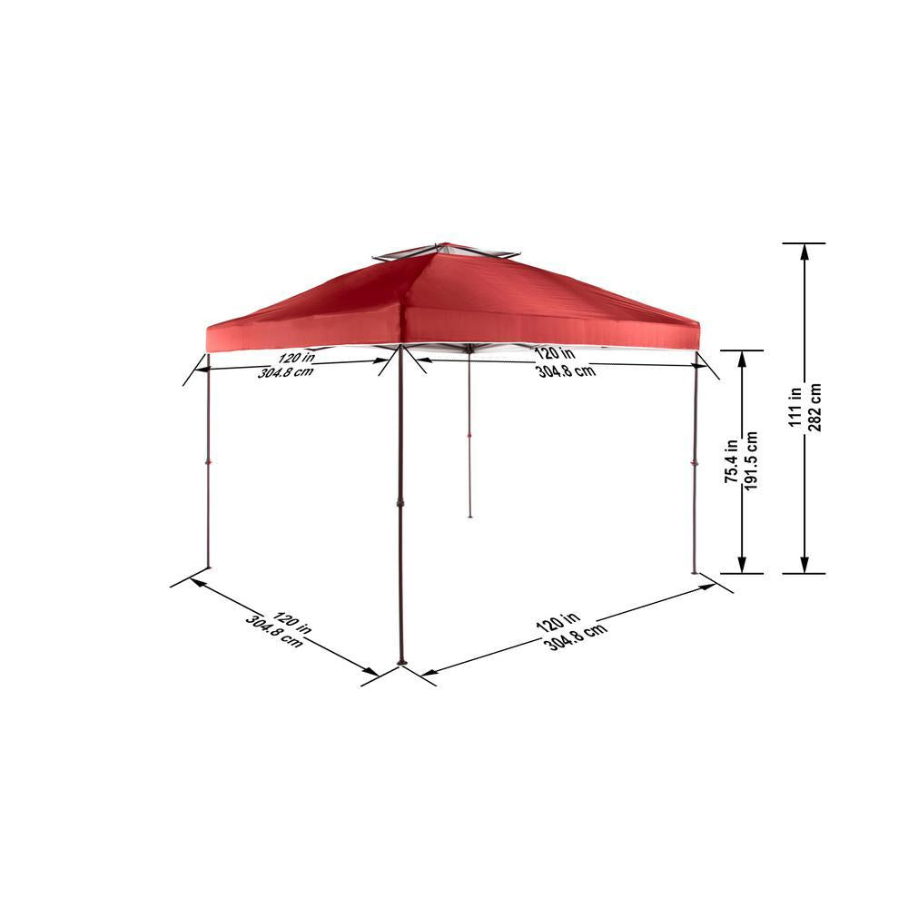10 ft. x 10 ft. Red Instant Canopy Pop Up Tent