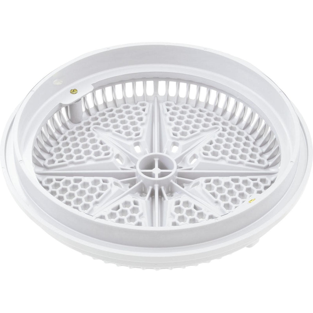 PENTAIR POOL PRODUCTS Main Drain Grate, PentStarGuard, 8", 112gpm, Wht, qty 2, Long Ring