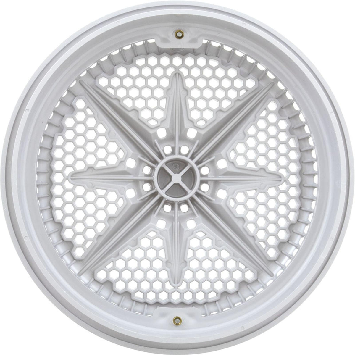 PENTAIR POOL PRODUCTS Main Drain Grate, PentStarGuard, 8", 112gpm, Wht, qty 2, Long Ring