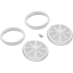 PENTAIR POOL PRODUCTS Main Drain Grate, PentStarGuard, 8", 112gpm, Wht, qty 2, Long Ring