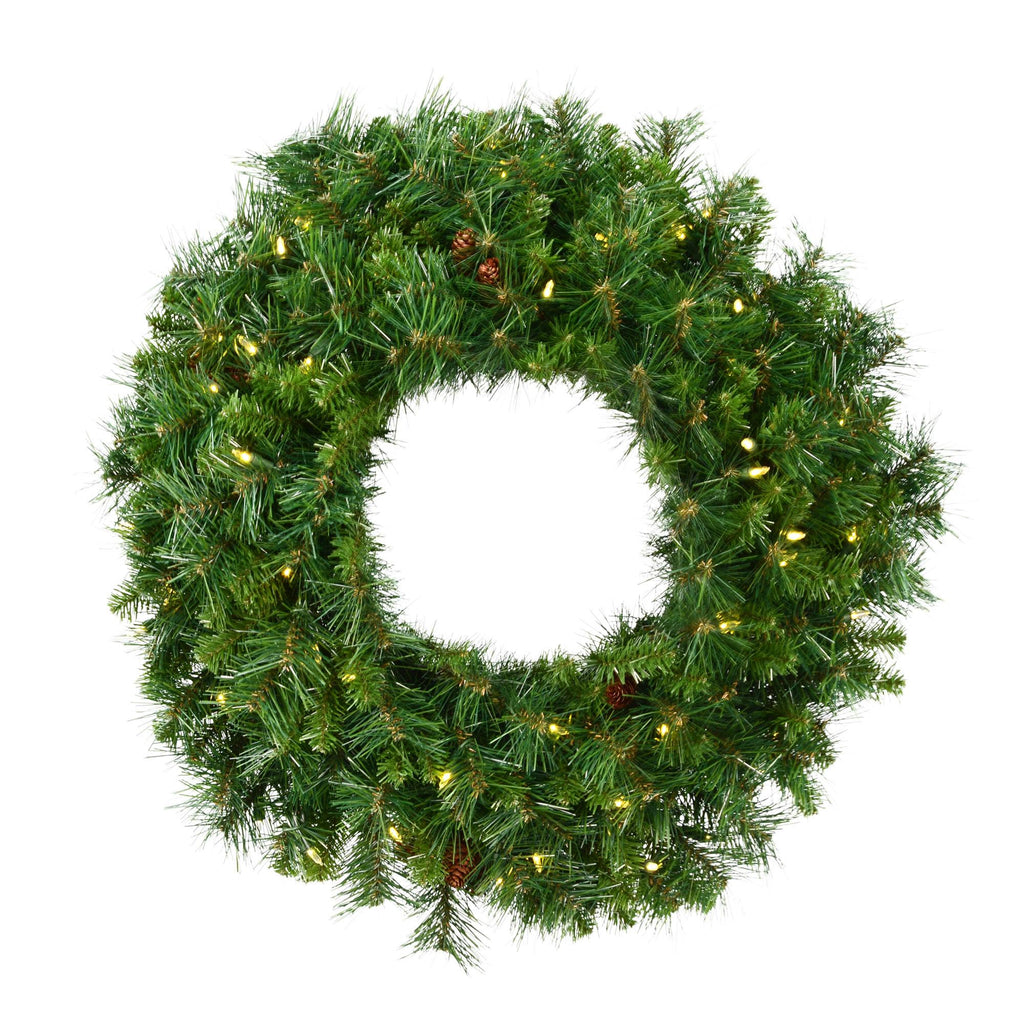 Cheyenne Pine Prelit Wreath