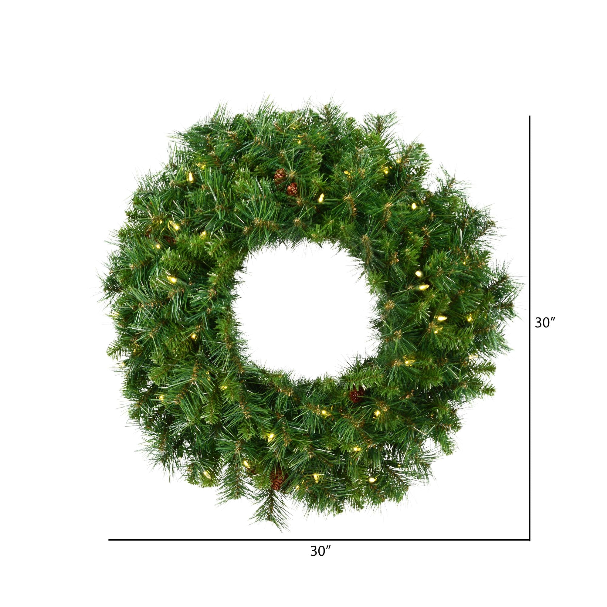 Cheyenne Pine Prelit Wreath