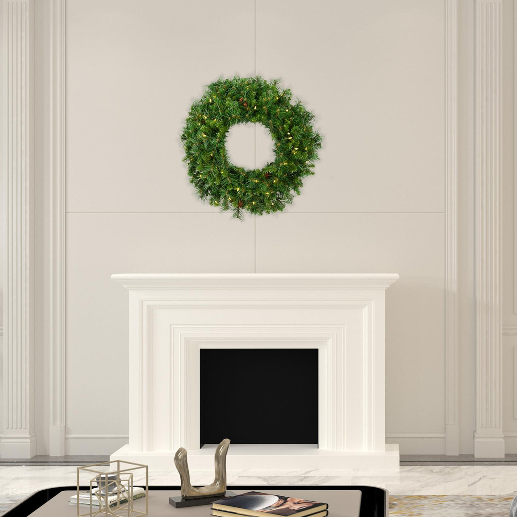 Cheyenne Pine Prelit Wreath