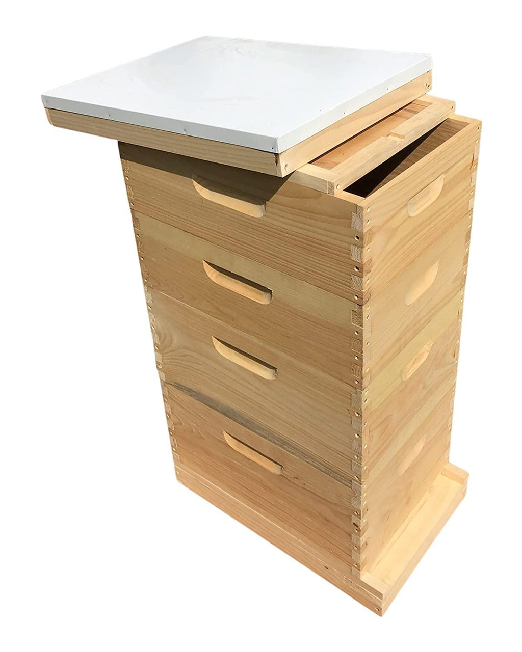 little larue apiary 10 frame 2 deep &amp; 2 medium beekeeping bee hive body only (un-assembled) langstroth made in usa (soild bottom)