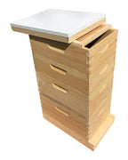 little larue apiary 10 frame 2 deep &amp; 2 medium beekeeping bee hive body only (un-assembled) langstroth made in usa (soild bottom)