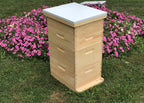 little larue apiary 10 frame 2 deep &amp; 2 medium beekeeping bee hive body only (un-assembled) langstroth made in usa (soild bottom)