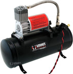 Vixen Horns Train Horn Kit for Trucks/Car/Semi. Complete Onboard System- 150psi Air Compressor, 1.5 Gallon Tank, 3 Trumpets. Super Loud dB. Fits Vehicles like Pickup/Jeep/RV/SUV 12v VXO8530/3118B