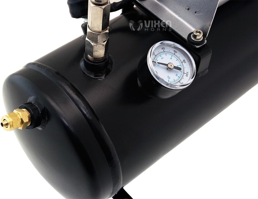 Vixen Horns Train Horn Kit for Trucks/Car/Semi. Complete Onboard System- 150psi Air Compressor, 1.5 Gallon Tank, 3 Trumpets. Super Loud dB. Fits Vehicles like Pickup/Jeep/RV/SUV 12v VXO8530/3118B