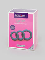 Lovehoney Ignite Silicone Love Ring Set (3 Piece), Blue