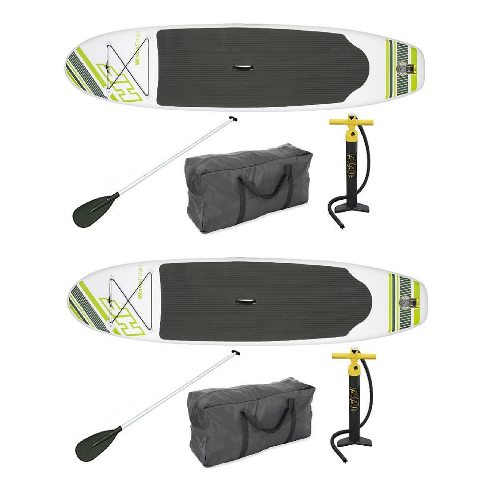 122 in. x 27 in. Green Inflatable Hydro Force Wave EdPaddle Board (2-Pack)