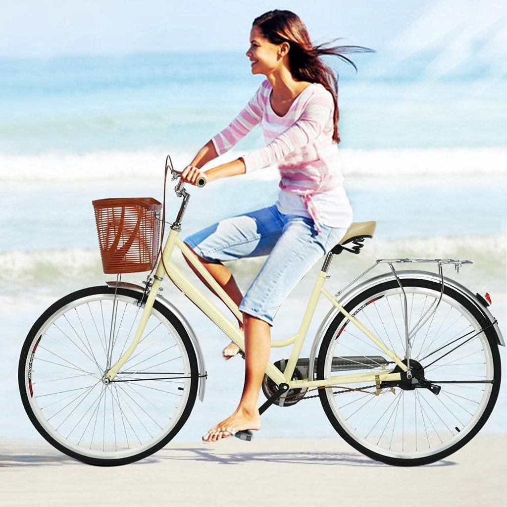 2021 Comfort Bikes Beach Cruiser Bike for Women Anti-Skid Wear-Resistant Tires with Rear Seat.