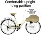 2021 Comfort Bikes Beach Cruiser Bike for Women Anti-Skid Wear-Resistant Tires with Rear Seat.