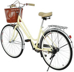 2021 Comfort Bikes Beach Cruiser Bike for Women Anti-Skid Wear-Resistant Tires with Rear Seat.