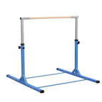 Ainfox Adjustable Gymnastics Horizontal Bars Fitness Gymnastics Training Kip Bar- Height Adjustable for Home閿涘╫t Include Gym Mat閿涘湐lue閿
