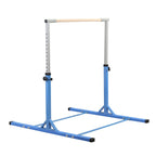 Ainfox Adjustable Gymnastics Horizontal Bars Fitness Gymnastics Training Kip Bar- Height Adjustable for Home閿涘╫t Include Gym Mat閿涘湐lue閿