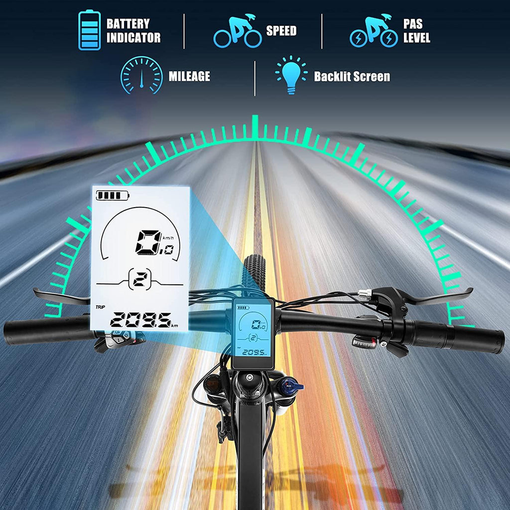 ANCHEER 350/500W Electric Bike 27.5'' Adults Electric Commuter Bike/Electric Mountain Bike, 36/48V Ebike with Removable 10/10.4Ah Battery, Professional 21/24 Speed Gears